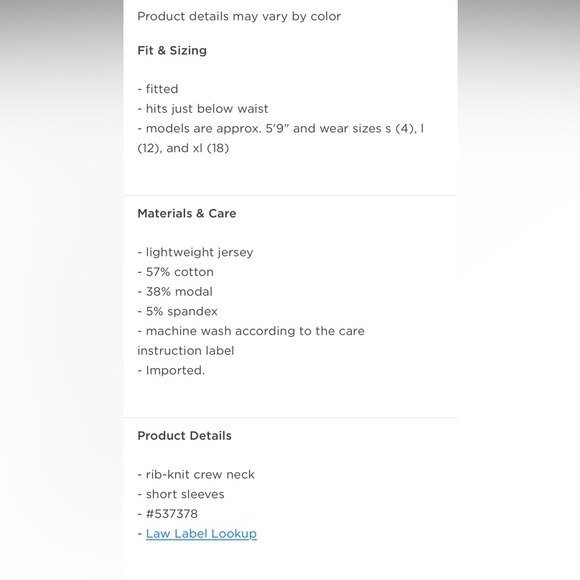 Old navy cropped t-shirt NWT - Picture 3 of 6